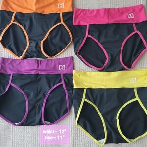 MEATIN Women High-Waist Performance Briefs Tummy Control Stretch Sz M New 4 Pack